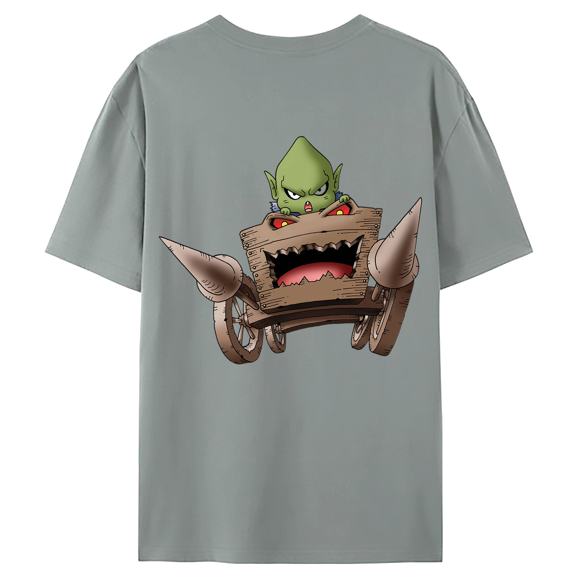 （画像用） ドラゴンクエスト Doragon Kuesuto Dragon Quest 綿100％ メンズ半袖Tシャツ（バックプリント） 通気性